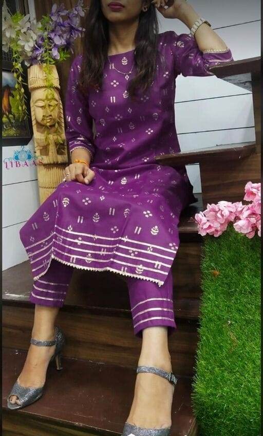 Shubh 2 Cotton Designer Fancy Ethnic Wear Kurti With Pant Collection
